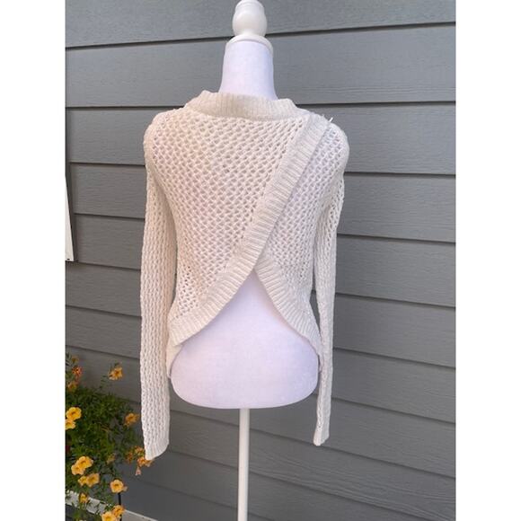 Rip Curl Women Size X-Small‎ Knit Sweater Wrap Back Long Sleeve White0 - Picture 3 of 6